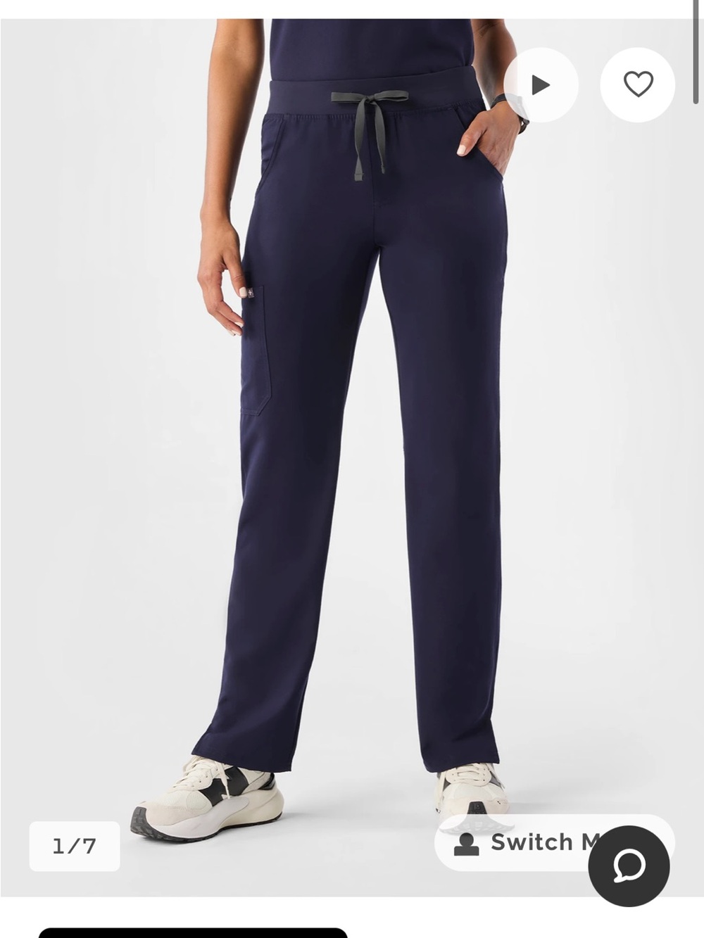Figs Navy Cargo Scrub Pant